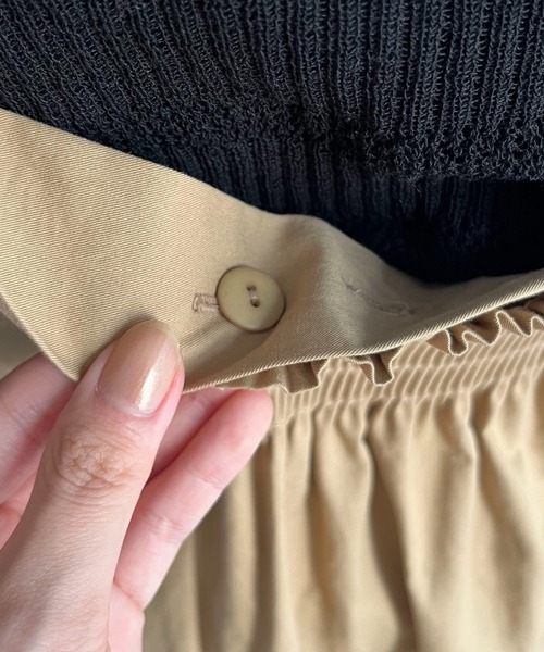 CAPRICIEUX LE'MAGE(カプリシューレマージュ)の「ハイウエストマーメイドジャンスカ(スカート・レディース・ブラック/ベージュ・FREE)」の7枚目の写真