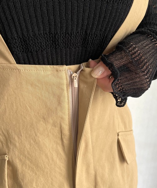 CAPRICIEUX LE'MAGE(カプリシューレマージュ)の「ハイウエストマーメイドジャンスカ(スカート・レディース・ブラック/ベージュ・FREE)」の9枚目の写真