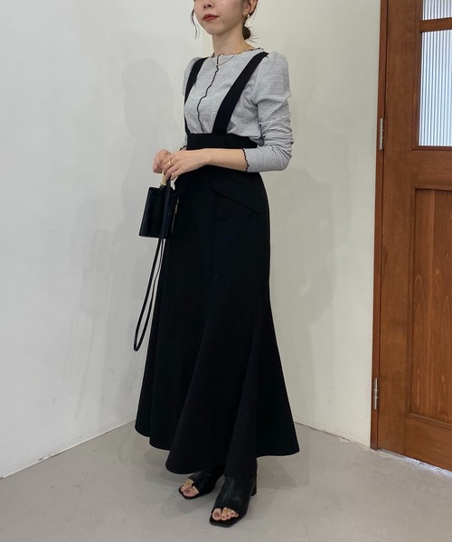 CAPRICIEUX LE'MAGE(カプリシューレマージュ)の「ハイウエストマーメイドジャンスカ(スカート・レディース・ブラック/ベージュ・FREE)」の20枚目の写真