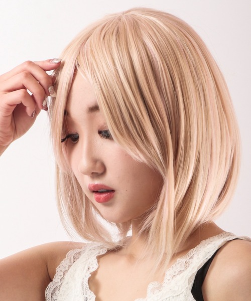 FUNALIVE(ファンアライブ)の「耐熱 ショートボブ つむじ人工肌 フルウィッグ(ウィッグ・レディース・その他1/C/D/F/G/H/I/J/K/L/M/N/P/Q/R/S/T/U/X/W/Y/Z・FREE)」の2枚目の写真