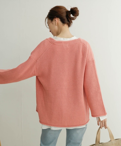 URBAN RESEARCH DOORS（アーバンリサーチドアーズ）の「ローゲージカーディガン（カーディガン/ボレロ・レディース・ベージュ/ピンク/アイボリー・1）」の11枚目の写真