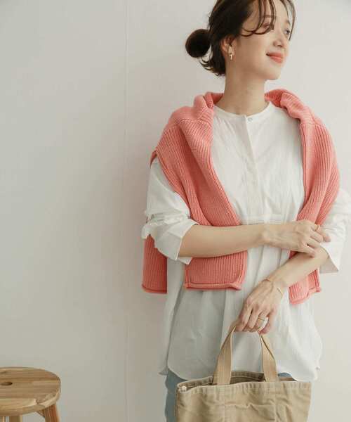 URBAN RESEARCH DOORS（アーバンリサーチドアーズ）の「ローゲージカーディガン（カーディガン/ボレロ・レディース・ベージュ/ピンク/アイボリー・1）」の14枚目の写真