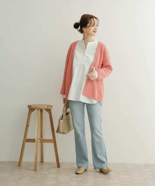 URBAN RESEARCH DOORS（アーバンリサーチドアーズ）の「ローゲージカーディガン（カーディガン/ボレロ・レディース・ベージュ/ピンク/アイボリー・1）」の17枚目の写真