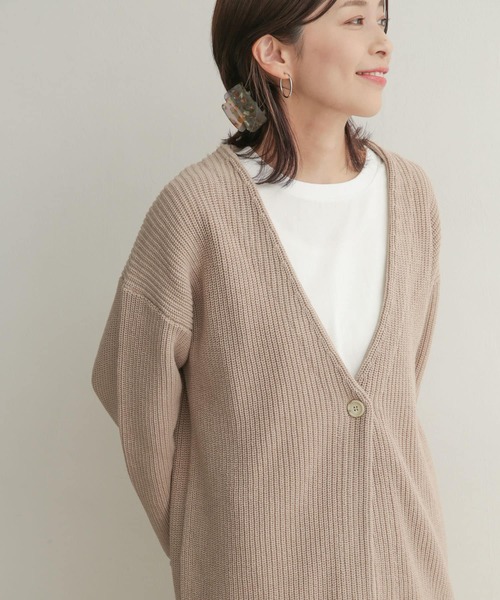 URBAN RESEARCH DOORS（アーバンリサーチドアーズ）の「ローゲージカーディガン（カーディガン/ボレロ・レディース・ベージュ/ピンク/アイボリー・1）」の18枚目の写真