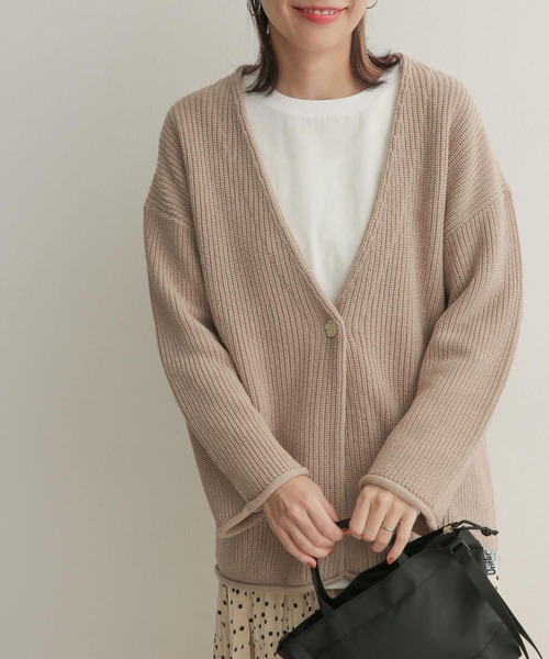 URBAN RESEARCH DOORS（アーバンリサーチドアーズ）の「ローゲージカーディガン（カーディガン/ボレロ・レディース・ベージュ/ピンク/アイボリー・1）」の21枚目の写真
