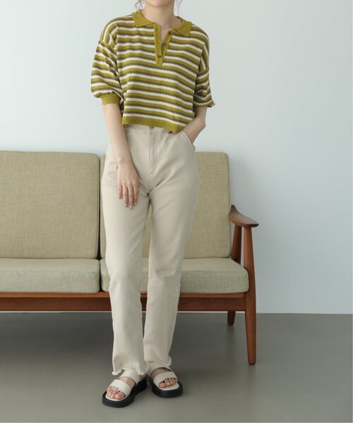RAY CASSIN(レイカズン)の「S/M展開 リラックスストレートヘムフリンジデニム(その他パンツ・レディース・ブラック/ベージュ/インディゴブルー・SMALL/MEDIUM)」の9枚目の写真