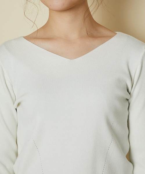 RIVE DROITE(リヴドロワ)の「総針2WAYニット(ニット/セーター・レディース・チャコールグレー/オフホワイト/バイオレット/レモンイエロー/ミント/ベージュ・FREE)」の10枚目の写真