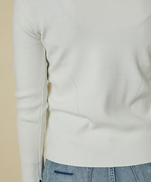 RIVE DROITE(リヴドロワ)の「総針2WAYニット(ニット/セーター・レディース・チャコールグレー/オフホワイト/バイオレット/レモンイエロー/ミント/ベージュ・FREE)」の14枚目の写真