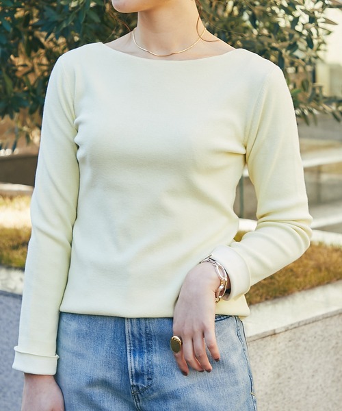 RIVE DROITE(リヴドロワ)の「総針2WAYニット(ニット/セーター・レディース・チャコールグレー/オフホワイト/バイオレット/レモンイエロー/ミント/ベージュ・FREE)」の9枚目の写真