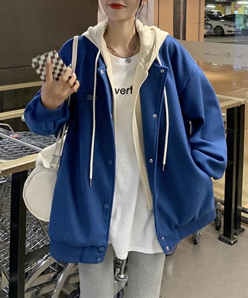 aimoha(アイモハ)の「重ね着風ゆったり中綿アウター (AW)(その他アウター・レディース・ブラック/ベージュ/ブルー・SMALL/MEDIUM/LARGE)」の22枚目の写真