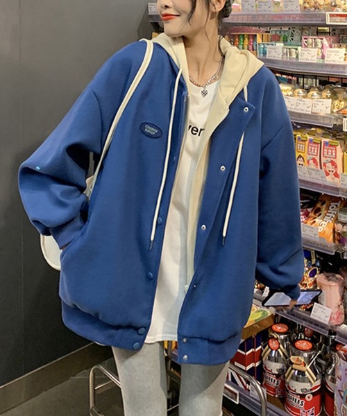aimoha(アイモハ)の「重ね着風ゆったり中綿アウター (AW)(その他アウター・レディース・ブラック/ベージュ/ブルー・SMALL/MEDIUM/LARGE)」の21枚目の写真
