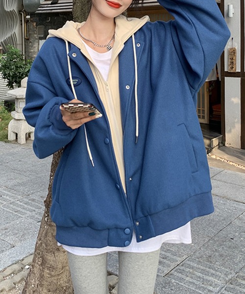 aimoha(アイモハ)の「重ね着風ゆったり中綿アウター (AW)(その他アウター・レディース・ブラック/ベージュ/ブルー・SMALL/MEDIUM/LARGE)」の20枚目の写真