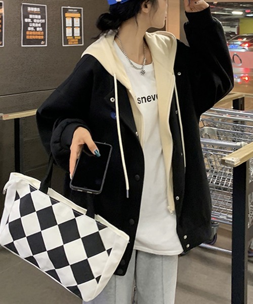 aimoha(アイモハ)の「重ね着風ゆったり中綿アウター (AW)(その他アウター・レディース・ブラック/ベージュ/ブルー・SMALL/MEDIUM/LARGE)」の18枚目の写真