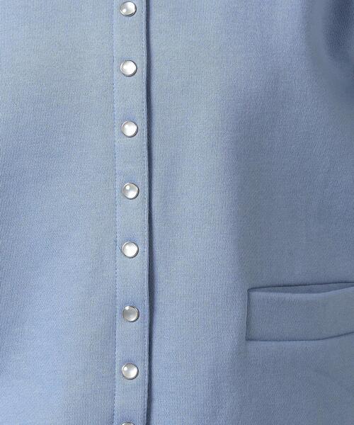 【新品】agnès b. カーディガンプレッション ブルー メンズ コットン メルトン カーディガンプレッション [Made in France