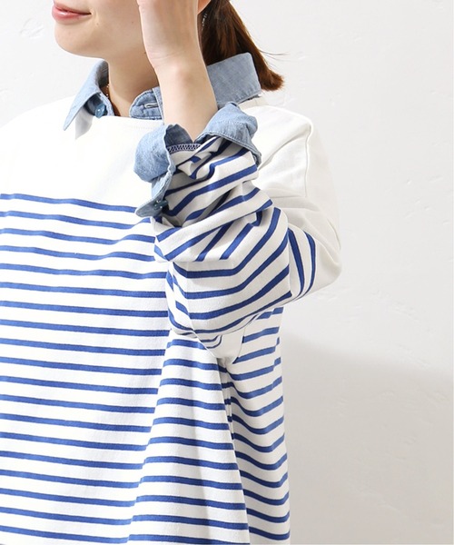 JOURNAL STANDARD（ジャーナルスタンダード）の「コットンボーダーワイドプルオーバー（Tシャツ/カットソー・レディース・ブラック/ネイビー/オレンジ/ブルー・FREE）」の22枚目の写真