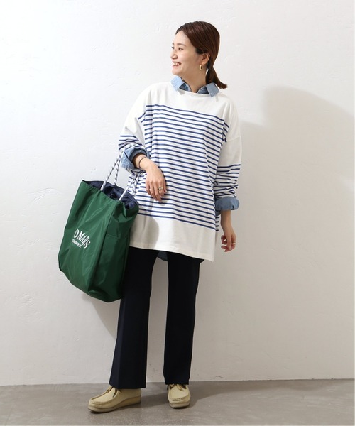 JOURNAL STANDARD（ジャーナルスタンダード）の「コットンボーダーワイドプルオーバー（Tシャツ/カットソー・レディース・ブラック/ネイビー/オレンジ/ブルー・FREE）」の20枚目の写真