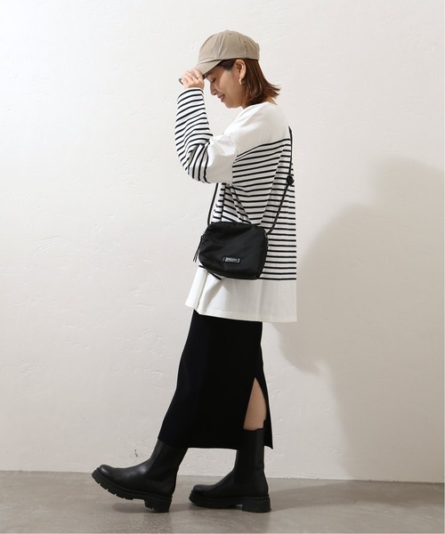 JOURNAL STANDARD（ジャーナルスタンダード）の「コットンボーダーワイドプルオーバー（Tシャツ/カットソー・レディース・ブラック/ネイビー/オレンジ/ブルー・FREE）」の18枚目の写真