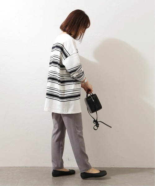 JOURNAL STANDARD（ジャーナルスタンダード）の「コットンボーダーワイドプルオーバー（Tシャツ/カットソー・レディース・ブラック/ネイビー/オレンジ/ブルー・FREE）」の15枚目の写真