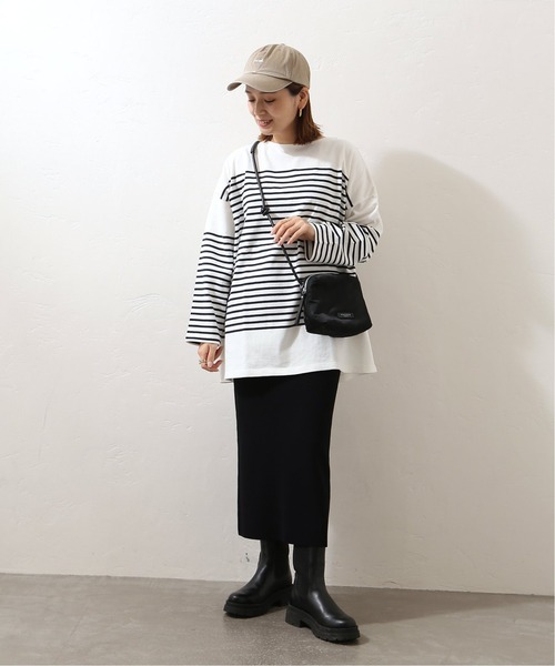 JOURNAL STANDARD（ジャーナルスタンダード）の「コットンボーダーワイドプルオーバー（Tシャツ/カットソー・レディース・ブラック/ネイビー/オレンジ/ブルー・FREE）」の16枚目の写真