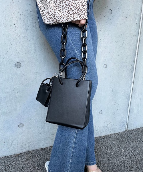 SPIRALGIRL（スパイラルガール）の「スクエアBAG（ショルダーバッグ・レディース・ホワイト/ブラック・FREE）」の4枚目の写真