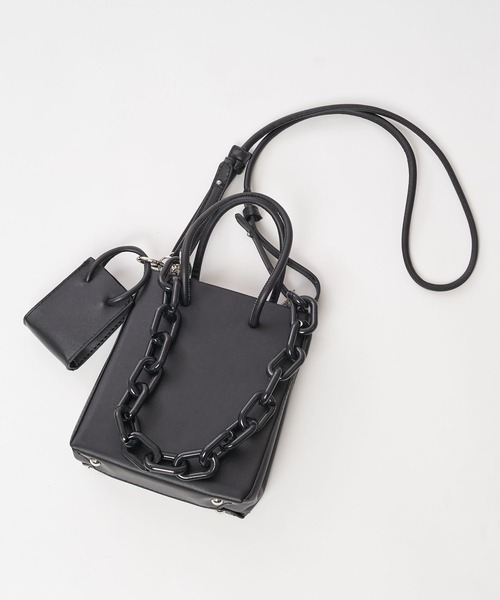 SPIRALGIRL（スパイラルガール）の「スクエアBAG（ショルダーバッグ・レディース・ホワイト/ブラック・FREE）」の6枚目の写真