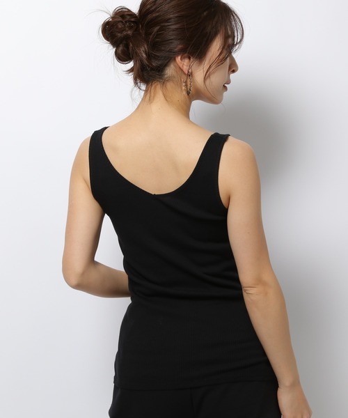 BARNYARDSTORM（バンヤードストーム）の「BARNYARDSTORM / シルク混リブタンク（タンクトップ・レディース・ホワイト/ブラック/ネイビー/カーキ・1/0）」の21枚目の写真