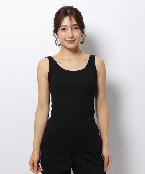 BARNYARDSTORM（バンヤードストーム）の「BARNYARDSTORM / シルク混リブタンク（タンクトップ・レディース・ホワイト/ブラック/ネイビー/カーキ・1/0）」の8枚目の写真