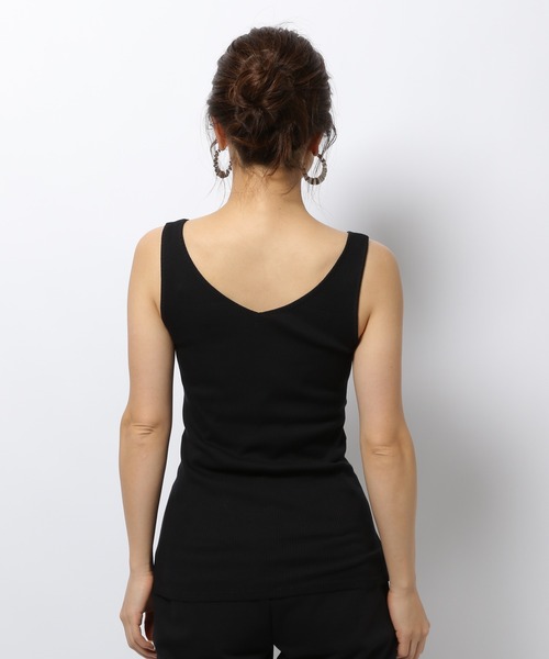 BARNYARDSTORM（バンヤードストーム）の「BARNYARDSTORM / シルク混リブタンク（タンクトップ・レディース・ホワイト/ブラック/ネイビー/カーキ・1/0）」の12枚目の写真