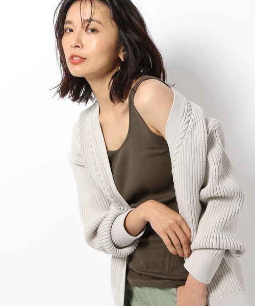 BARNYARDSTORM（バンヤードストーム）の「BARNYARDSTORM / シルク混リブタンク（タンクトップ・レディース・ホワイト/ブラック/ネイビー/カーキ・1/0）」の19枚目の写真