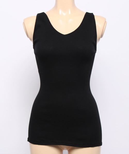 BARNYARDSTORM（バンヤードストーム）の「BARNYARDSTORM / シルク混リブタンク（タンクトップ・レディース・ホワイト/ブラック/ネイビー/カーキ・1/0）」の11枚目の写真