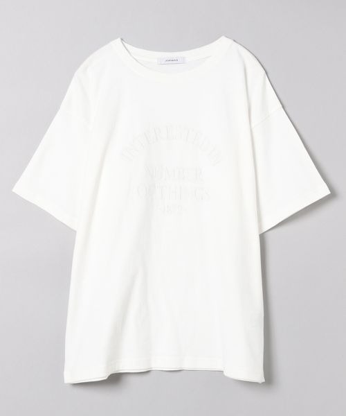 JEANASIS（ジーナシス）の「アソートカレッジTEE/273610（Tシャツ/カットソー・レディース・ホワイト/ピンク/ホワイト系その他/スミクロ・FREE）」の2枚目の写真