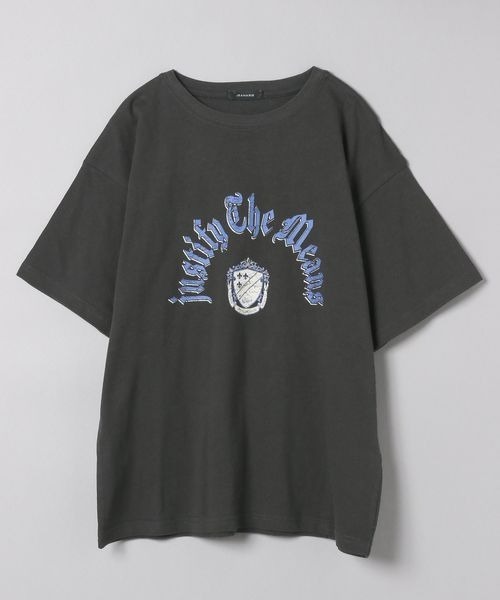 JEANASIS（ジーナシス）の「アソートカレッジTEE/273610（Tシャツ/カットソー・レディース・ホワイト/ピンク/ホワイト系その他/スミクロ・FREE）」の3枚目の写真