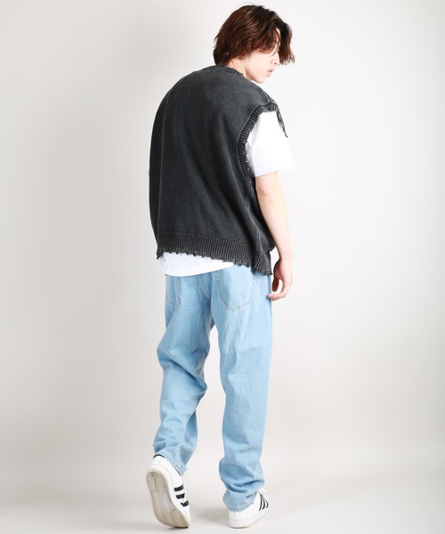 WESTSEA(ウエストシー)の「7G 綿天竺 ストーンウォッシュダメージ 仕様 BIGベスト(ベスト・メンズ・ブラック/グレー/グリーン・M/L)」の7枚目の写真