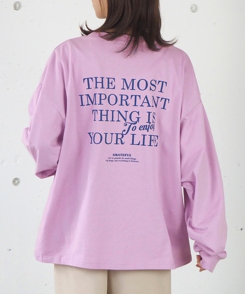 tiptop(ティップトップ)の「カラーロゴロンT(Tシャツ/カットソー・レディース・オフホワイト/ブルー/ラベンダー/ブラック系その他/ブルー系その他/ホワイト系その他・FREE)」の6枚目の写真