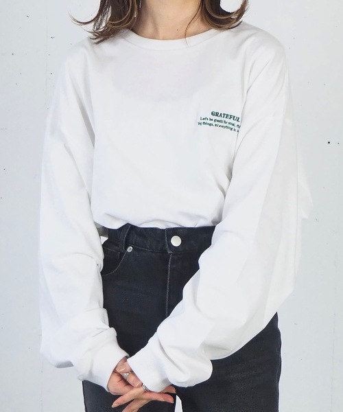 tiptop(ティップトップ)の「カラーロゴロンT(Tシャツ/カットソー・レディース・オフホワイト/ブルー/ラベンダー/ブラック系その他/ブルー系その他/ホワイト系その他・FREE)」の7枚目の写真