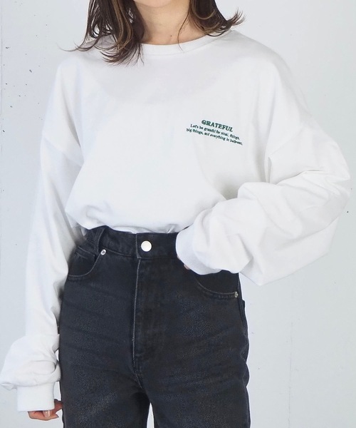 tiptop(ティップトップ)の「カラーロゴロンT(Tシャツ/カットソー・レディース・オフホワイト/ブルー/ラベンダー/ブラック系その他/ブルー系その他/ホワイト系その他・FREE)」の8枚目の写真