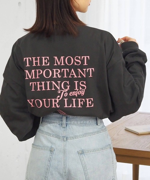 tiptop(ティップトップ)の「カラーロゴロンT(Tシャツ/カットソー・レディース・オフホワイト/ブルー/ラベンダー/ブラック系その他/ブルー系その他/ホワイト系その他・FREE)」の22枚目の写真