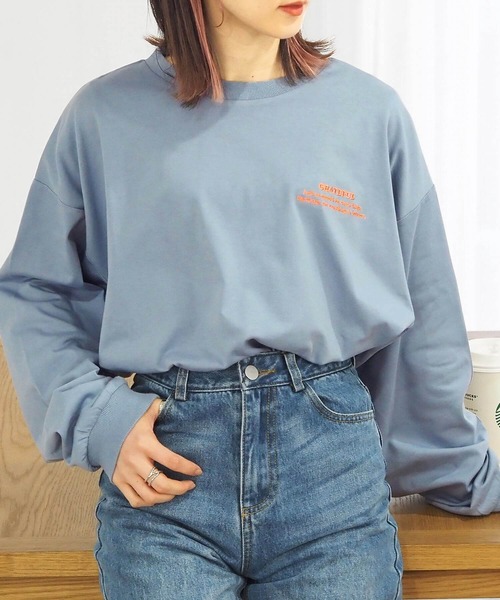 tiptop(ティップトップ)の「カラーロゴロンT(Tシャツ/カットソー・レディース・オフホワイト/ブルー/ラベンダー/ブラック系その他/ブルー系その他/ホワイト系その他・FREE)」の18枚目の写真