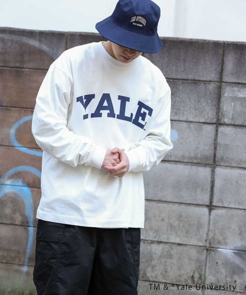 SENSE OF PLACE by URBAN RESEARCH(センスオブプレイスバイアーバンリサーチ)の「『ユニセックス』『別注』YALEカレッジロゴロングTシャツ A(Tシャツ/カットソー・メンズ・ライトブルー/ネイビー/ホワイト・MEDIUM/LARGE/X-LARGE)」の5枚目の写真