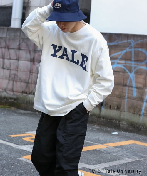 SENSE OF PLACE by URBAN RESEARCH(センスオブプレイスバイアーバンリサーチ)の「『ユニセックス』『別注』YALEカレッジロゴロングTシャツ A(Tシャツ/カットソー・メンズ・ライトブルー/ネイビー/ホワイト・MEDIUM/LARGE/X-LARGE)」の6枚目の写真