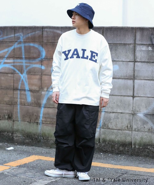 SENSE OF PLACE by URBAN RESEARCH(センスオブプレイスバイアーバンリサーチ)の「『ユニセックス』『別注』YALEカレッジロゴロングTシャツ A(Tシャツ/カットソー・メンズ・ライトブルー/ネイビー/ホワイト・MEDIUM/LARGE/X-LARGE)」の10枚目の写真