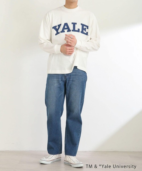 SENSE OF PLACE by URBAN RESEARCH(センスオブプレイスバイアーバンリサーチ)の「『ユニセックス』『別注』YALEカレッジロゴロングTシャツ A(Tシャツ/カットソー・メンズ・ライトブルー/ネイビー/ホワイト・MEDIUM/LARGE/X-LARGE)」の11枚目の写真
