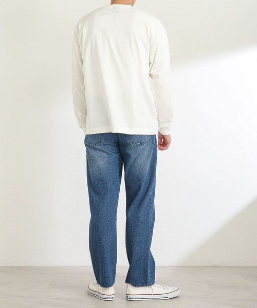 SENSE OF PLACE by URBAN RESEARCH(センスオブプレイスバイアーバンリサーチ)の「『ユニセックス』『別注』YALEカレッジロゴロングTシャツ A(Tシャツ/カットソー・メンズ・ライトブルー/ネイビー/ホワイト・MEDIUM/LARGE/X-LARGE)」の13枚目の写真