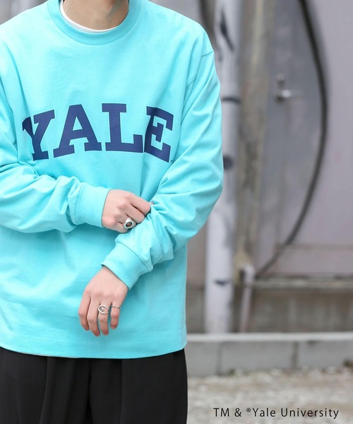 SENSE OF PLACE by URBAN RESEARCH(センスオブプレイスバイアーバンリサーチ)の「『ユニセックス』『別注』YALEカレッジロゴロングTシャツ A(Tシャツ/カットソー・メンズ・ライトブルー/ネイビー/ホワイト・MEDIUM/LARGE/X-LARGE)」の14枚目の写真