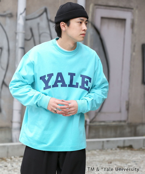 SENSE OF PLACE by URBAN RESEARCH(センスオブプレイスバイアーバンリサーチ)の「『ユニセックス』『別注』YALEカレッジロゴロングTシャツ A(Tシャツ/カットソー・メンズ・ライトブルー/ネイビー/ホワイト・MEDIUM/LARGE/X-LARGE)」の16枚目の写真