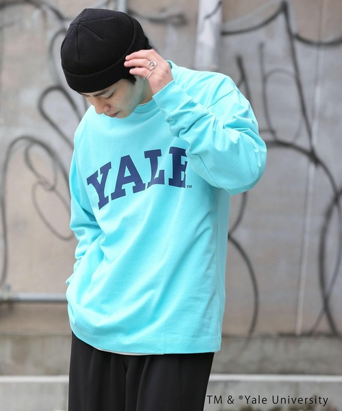 SENSE OF PLACE by URBAN RESEARCH(センスオブプレイスバイアーバンリサーチ)の「『ユニセックス』『別注』YALEカレッジロゴロングTシャツ A(Tシャツ/カットソー・メンズ・ライトブルー/ネイビー/ホワイト・MEDIUM/LARGE/X-LARGE)」の17枚目の写真