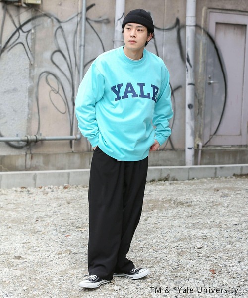 SENSE OF PLACE by URBAN RESEARCH(センスオブプレイスバイアーバンリサーチ)の「『ユニセックス』『別注』YALEカレッジロゴロングTシャツ A(Tシャツ/カットソー・メンズ・ライトブルー/ネイビー/ホワイト・MEDIUM/LARGE/X-LARGE)」の19枚目の写真