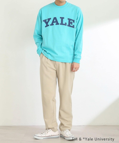 SENSE OF PLACE by URBAN RESEARCH(センスオブプレイスバイアーバンリサーチ)の「『ユニセックス』『別注』YALEカレッジロゴロングTシャツ A(Tシャツ/カットソー・メンズ・ライトブルー/ネイビー/ホワイト・MEDIUM/LARGE/X-LARGE)」の21枚目の写真
