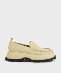 CHARLES & KEITH | アストリッド ルーシュドプラットフォームローファー /  Astrid Ruched Platform Loafers(ローファー)