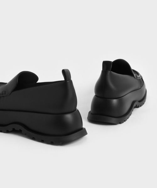 CHARLES & KEITH（チャールズ & キース）の「アストリッド ルーシュドプラットフォームローファー /  Astrid Ruched Platform Loafers（ローファー・レディース・ブラック/イエロー・22.5cm/23cm/23.5cm/24.5cm/25cm/25.5cm）」の8枚目の写真